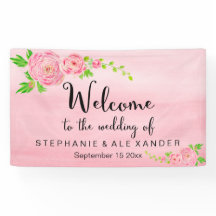 ピンクの水の色ラヌンキュラス結婚のフローラバナー