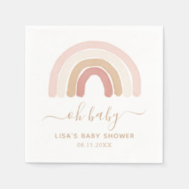 ピンクの水の色レインボーベビーシャワー スタンダードカクテルナプキン