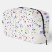 ピンクの水の色ワイルドフラワーフローラ化粧品バッグ ドップキット (右コーナー)
