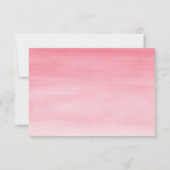 ピンクの水の色Ranunculus's Thank 結婚 You Photo サンキューカード (裏面)