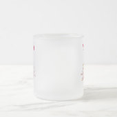 ピンクの水ゆり曇りコーヒーマグカップ フロストグラスマグカップ (中央)