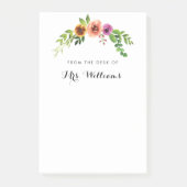 ピンクの水カラーフローラ先生ポストイット注記 ポストイット (正面)