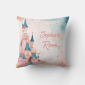 ピンクの水カラープリンセス クッション (裏面)