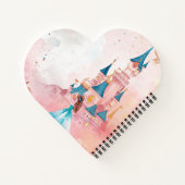 ピンクの水カラープリンセス ノートブック (裏面)