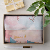 ピンクの水カラープリンセス 薄葉紙 (ギフト)