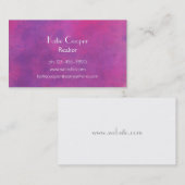 ピンクの水カラー抽象芸術テクスチャ 名刺 (正面/裏面)