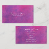 ピンクの水カラー抽象芸術テクスチャ 名刺 (正面/裏面)