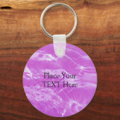 ピンクの水リップルキーチェーン キーホルダー (正面)