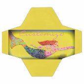 ピンクの水中モザイクマーメイド サッカーボール (フラット)