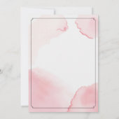 ピンクの水彩くま 招待状 (裏面)