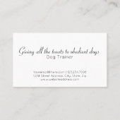 ピンクの水彩の手の跡のパターン 名刺 (裏面)