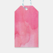 ピンクの水彩の飛沫 ギフトタグ (裏面)