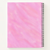 ピンクの水彩を施した紙 ノートブック (裏面)