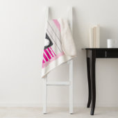 ピンクの水彩を添えたピンクカセットテープ シェルパブランケット (インサイチュ)