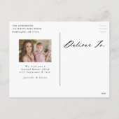 ピンクの水彩アーチ2枚写真 イースターの願い シーズンポストカード (裏面)