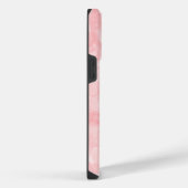 ピンクの水彩イニシャルモノグラム iPhoneケース (右側面)