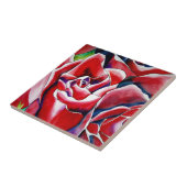 ピンクの水彩オリジナルアートバラ タイル (側面)