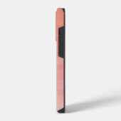 ピンクの水彩オンブレネーム iPhoneケース (左側面)
