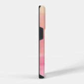 ピンクの水彩オンブレネーム iPhoneケース (右側面)