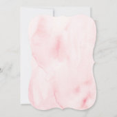 ピンクの水彩カリグラフィー結婚式の招待状（Save the Date） 招待状 (裏面)