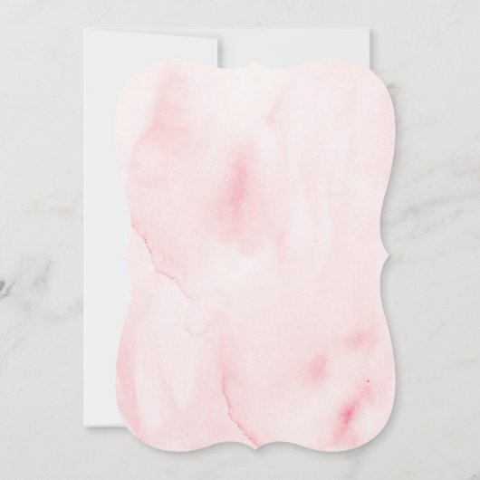 ピンクの水彩カリグラフィー結婚式の招待状（Save the Date） 招待状 (裏面)