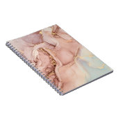 ピンクの水彩スパイラルフォトノートブック(80ページ) ノートブック (右側)