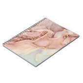 ピンクの水彩スパイラルフォトノートブック(80ページ) ノートブック (左側)