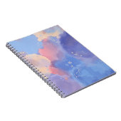 ピンクの水彩スパイラル写真ノート（80ページ） ノートブック (右側)