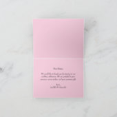 ピンクの水彩チューリップ サンキューカード (内部)