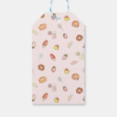 ピンクの水彩デザート柄の子供の誕生日 ギフトタグ (裏面)