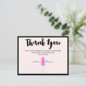 ピンクの水彩ドレス マネキン ポシュマーク ありがとう ポストカード (スタンド正面)