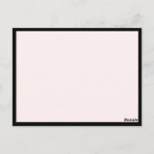 ピンクの水彩ドレス マネキン ポシュマーク ありがとう ポストカード (裏面)