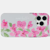 ピンクの水彩フラワー Case-Mate iPhoneケース (裏面 (横))