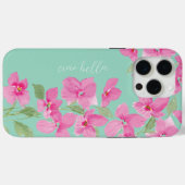 ピンクの水彩フラワー Case-Mate iPhoneケース (裏面 (横))
