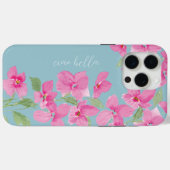 ピンクの水彩フラワー Case-Mate iPhoneケース (裏面 (横))