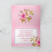 ピンクの水彩フローラがすぐにメッセージを受け取る カード (内部)