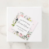 ピンクの水彩フローラが明日から永遠に始まる フェイバータグ (インサイチュ)