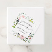 ピンクの水彩フローラが明日から永遠に始まる フェイバータグ (インサイチュ)