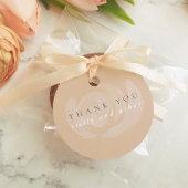 ピンクの水彩フローラ フェイバータグ