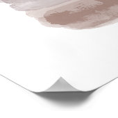 ピンクの水彩ブラシストローク ポスター (角)