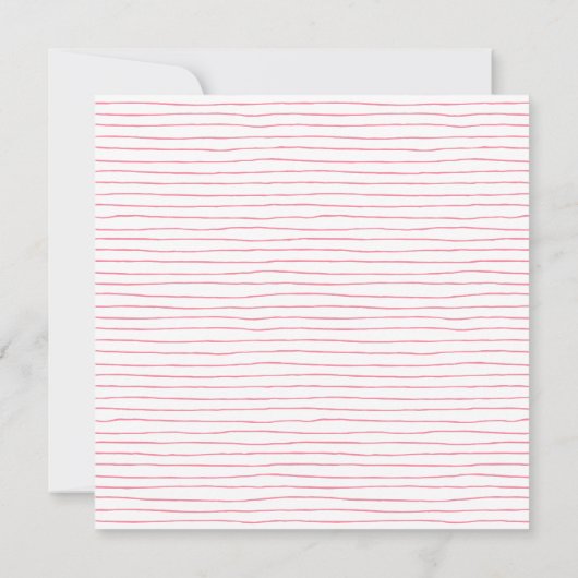 ピンクの水彩ペオニーリーストレート 結婚前のお祝い 招待状 (裏面)