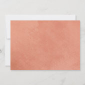 ピンクの水彩リボン冬のワンダーランドアーチ写真 招待状 (裏面)