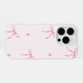 ピンクの水彩リボン iPhoneケース (裏面横)