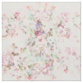 ピンクの水彩ヴィンテージの花のパターン ファブリック (見本)