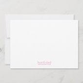 ピンクの水彩写真ベビーのお知らせ 案内状 (裏面)