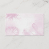 ピンクの水彩冬おむつラッフルチケット エンクロージャーカード (裏面)