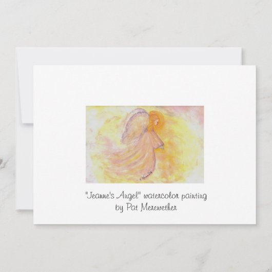 ピンクの水彩天使 (裏面)