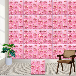 ピンクの水彩弓パターン 壁紙