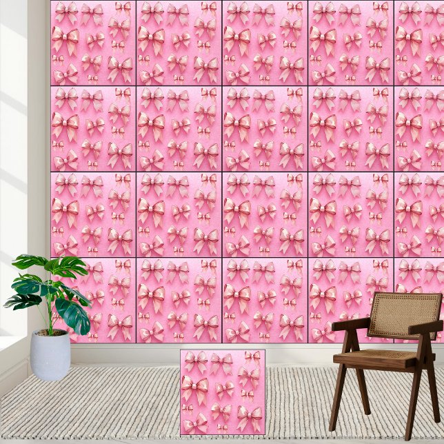 ピンクの水彩弓パターン 壁紙 (クリエイターアップロード済み)