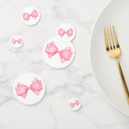 ピンクの水彩弓 コンフェッティ